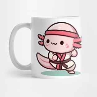 cute baby martial art axolotl Mug